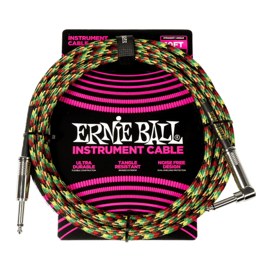 Braided Instrument Cable Straight/Angle 10ft - Good Vibrations