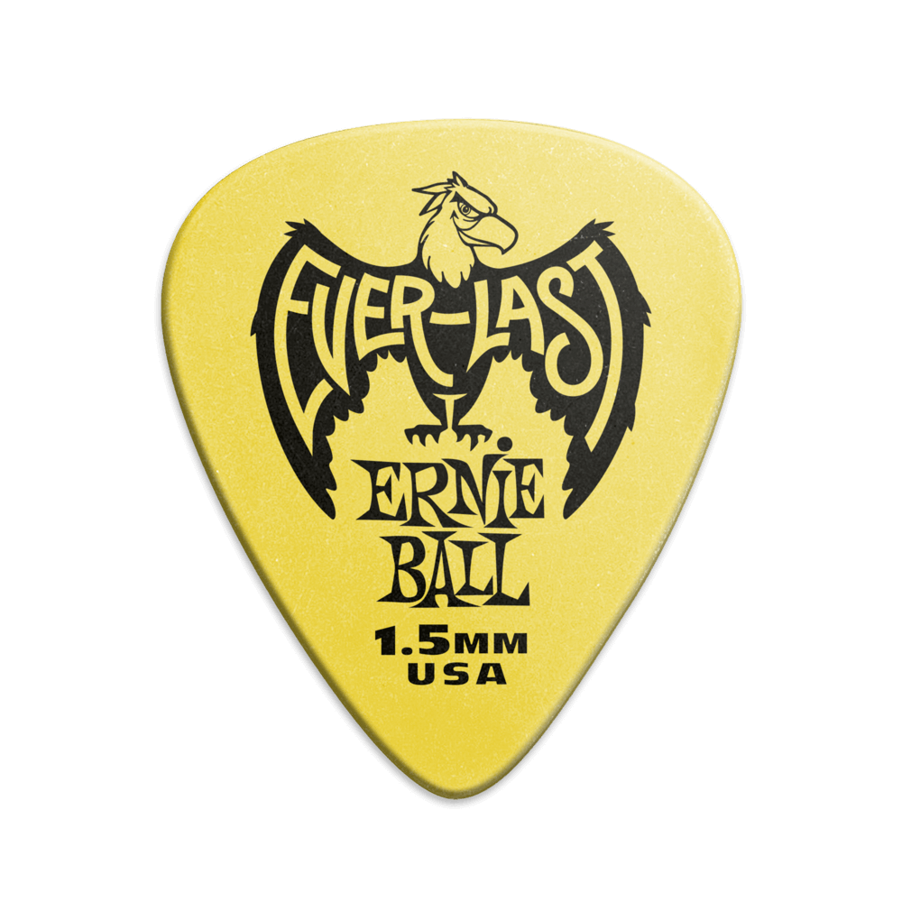 Ernie Ball VERLAST PICKS - 1.5MM YELLOW- 12 PACK