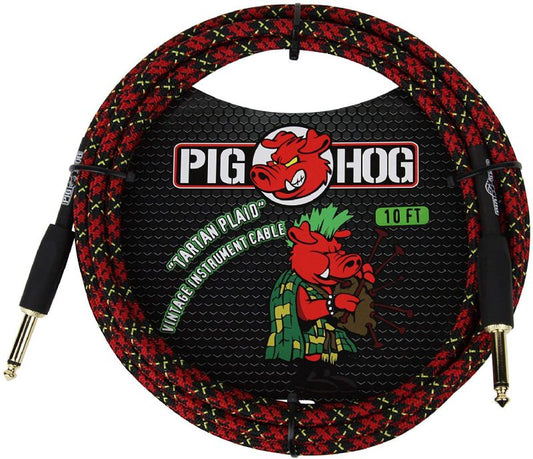 Pig Hog - PCH10CF Instrument Cable. Tartan Plaid 10'