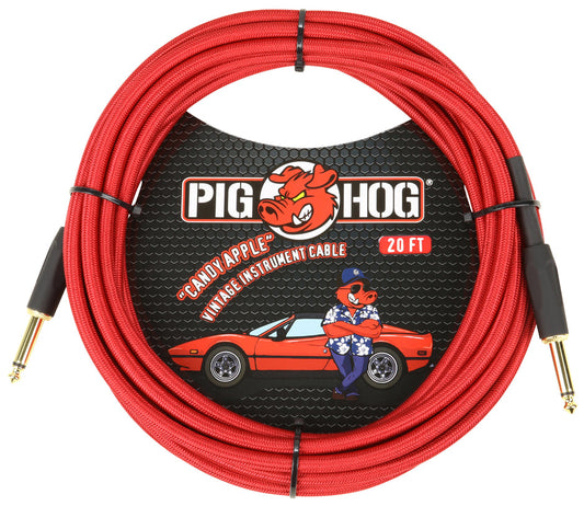 Pig Hog - PCH20AG Instrument Cable. Candy Apple 20'