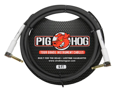 Pig Hog PH6RR 6ft 1/4″ Right angle – 1/4″ Right angle 8mm Inst. Cable