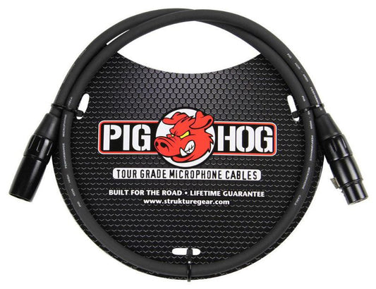 Pig Hog - 8mm Mic Cable, 3ft XLR