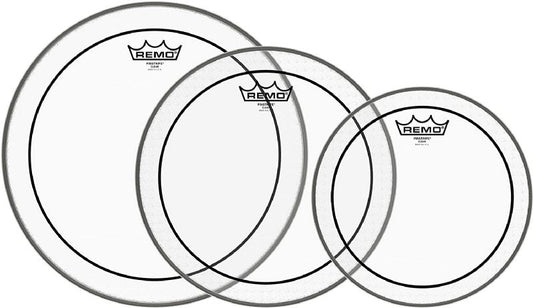 Remo - P4-0920-PS Pro Pack Pinstripe Clear Tom Drumheads. 10" 12" 14"