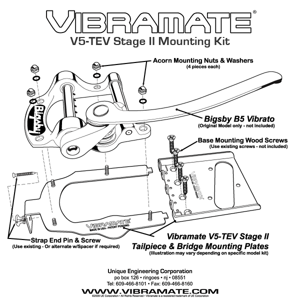 Allparts - TP-3747 Vibramate® V5-TEV-2 for Bigsby® and Telecaster®