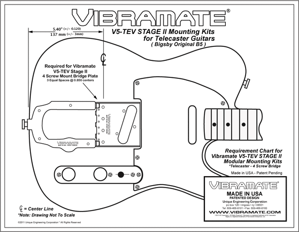 Allparts - TP-3747 Vibramate® V5-TEV-2 for Bigsby® and Telecaster®