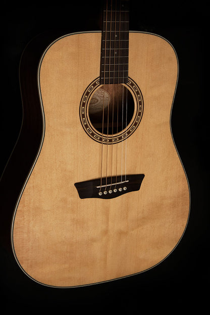 Washburn D7S Harvest Dreadnought Acoustic Guitar. Natural Gloss