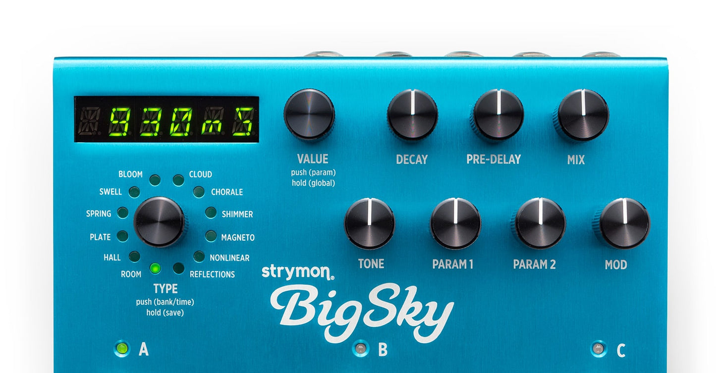 Strymon BigSky Reverberator Multi-reverb effect pedal