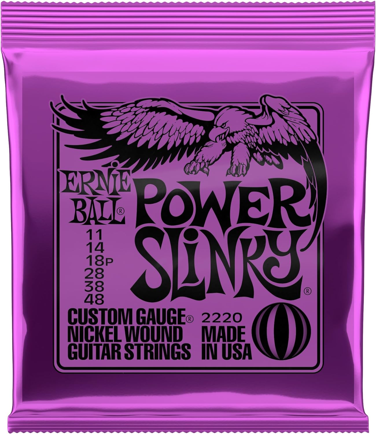 ERNIE BALL POWER SLINKY 2220 FRONT VIEW