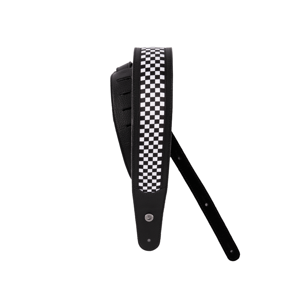 Hybrid Leather Guitar Strap, Checkered 25HY01-DX