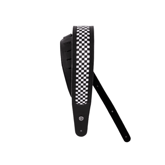 Hybrid Leather Guitar Strap, Checkered 25HY01-DX