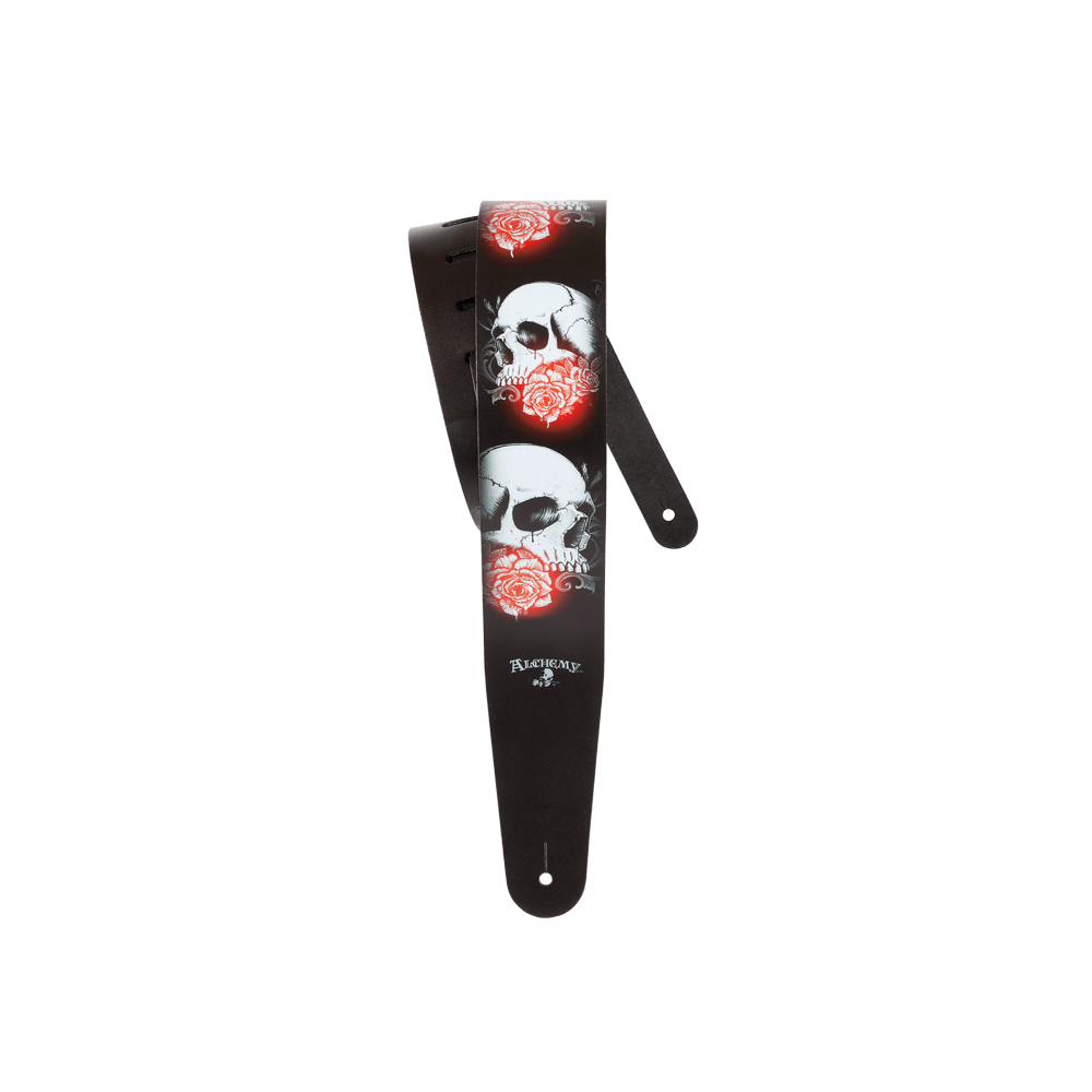 Alchemy Leather Guitar Strap, Definitely Dead