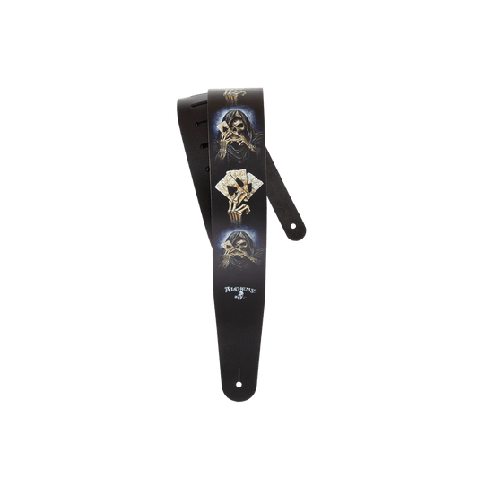 Alchemy Leather Guitar Strap, Reapers Ace
