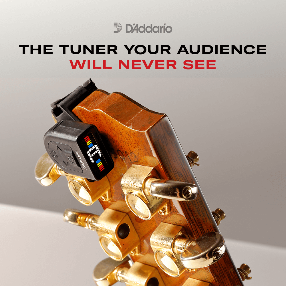 D'Addario Micro Clip Free Headstock Guitar Tuner
