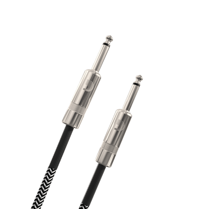 D'Addario Custom Series Braided Instrument Cable, Grey, 10'