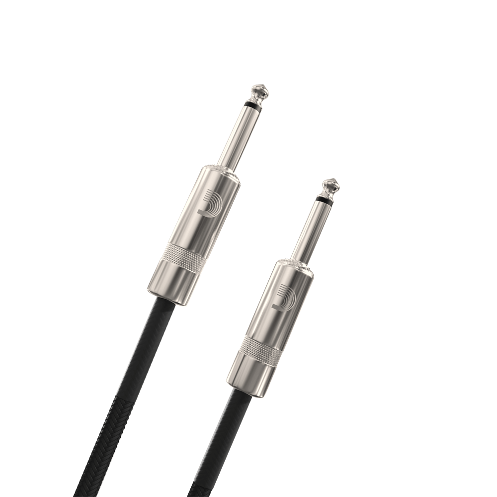D'Addario Custom Series Braided Instrument Cable, Grey, 10'