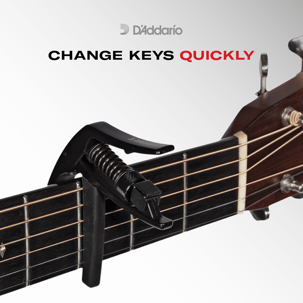 D'Adarrio  Tri-Action Capo, Black