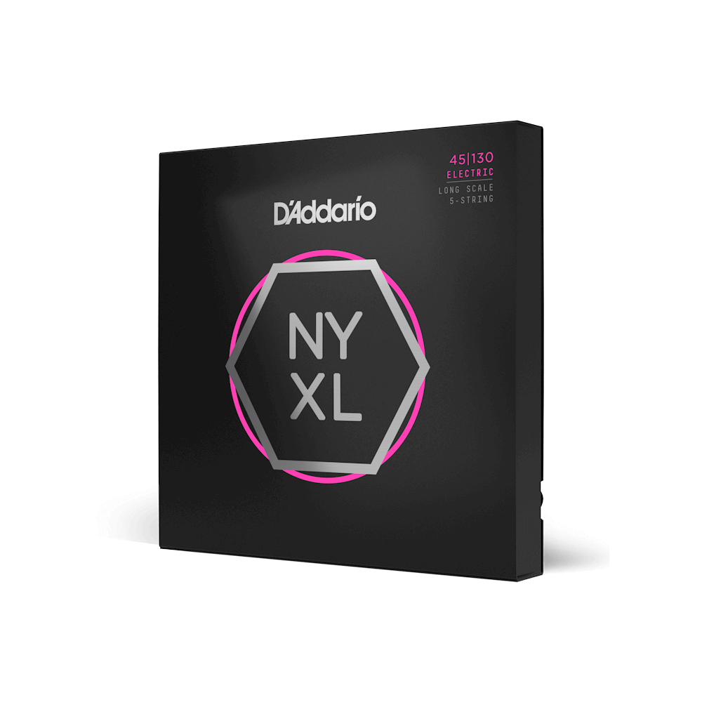 Daddario 45-130 Regular Light 5-String, Long Scale, NYXL Bass Strings