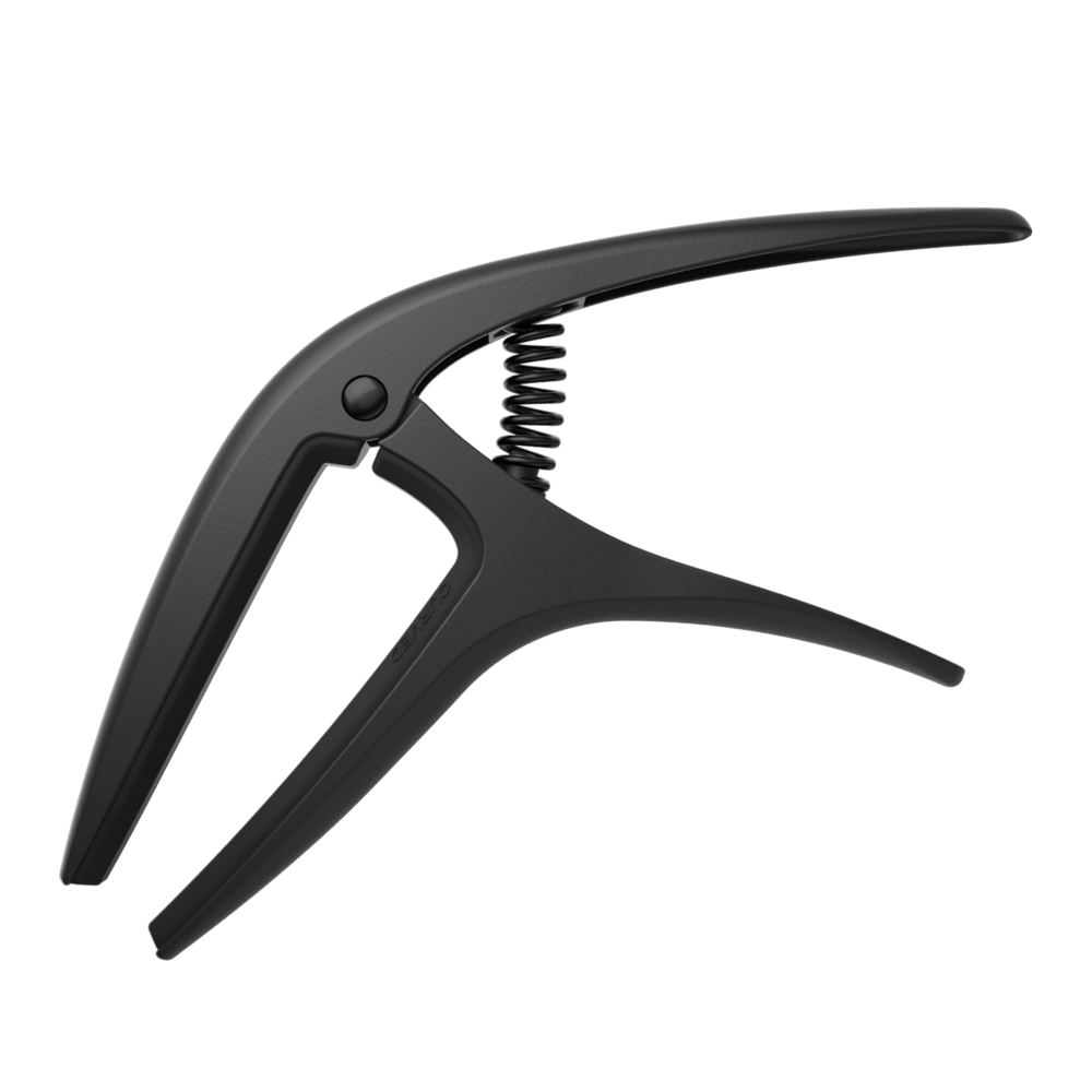  ERNIE BALL AXIS CAPO MAIN PRODUCT VIEW ON TRANSPARENT BACKGROUND BLACK CAPO