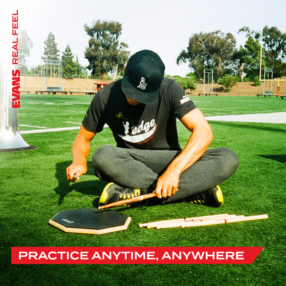 RealFeel 2-sided Practice Drum Pad, 6 Inch