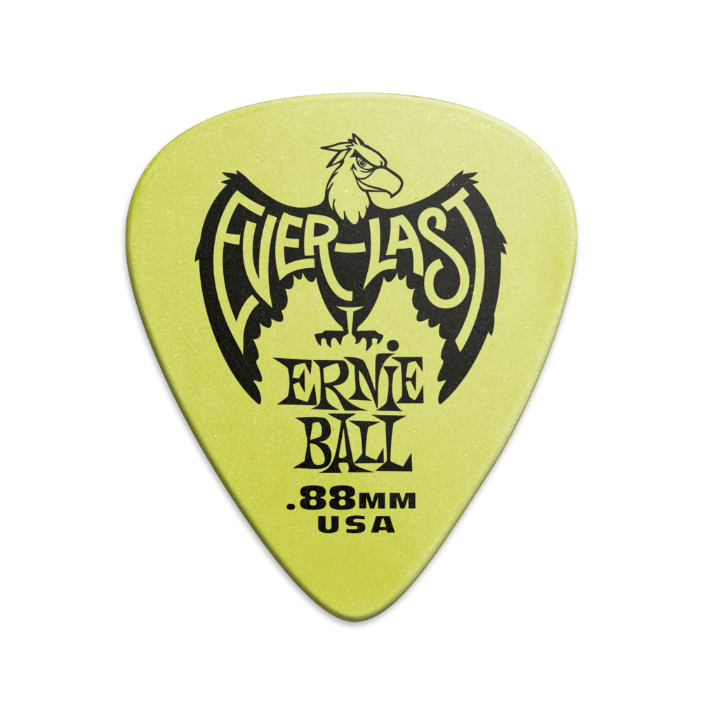 ERNIE BALL EVERLAST PICKS .88MM FRONT VIEW