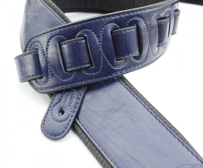 Walker & Williams - G-25 Royal Blue Strap with Padded Glove Leather Back