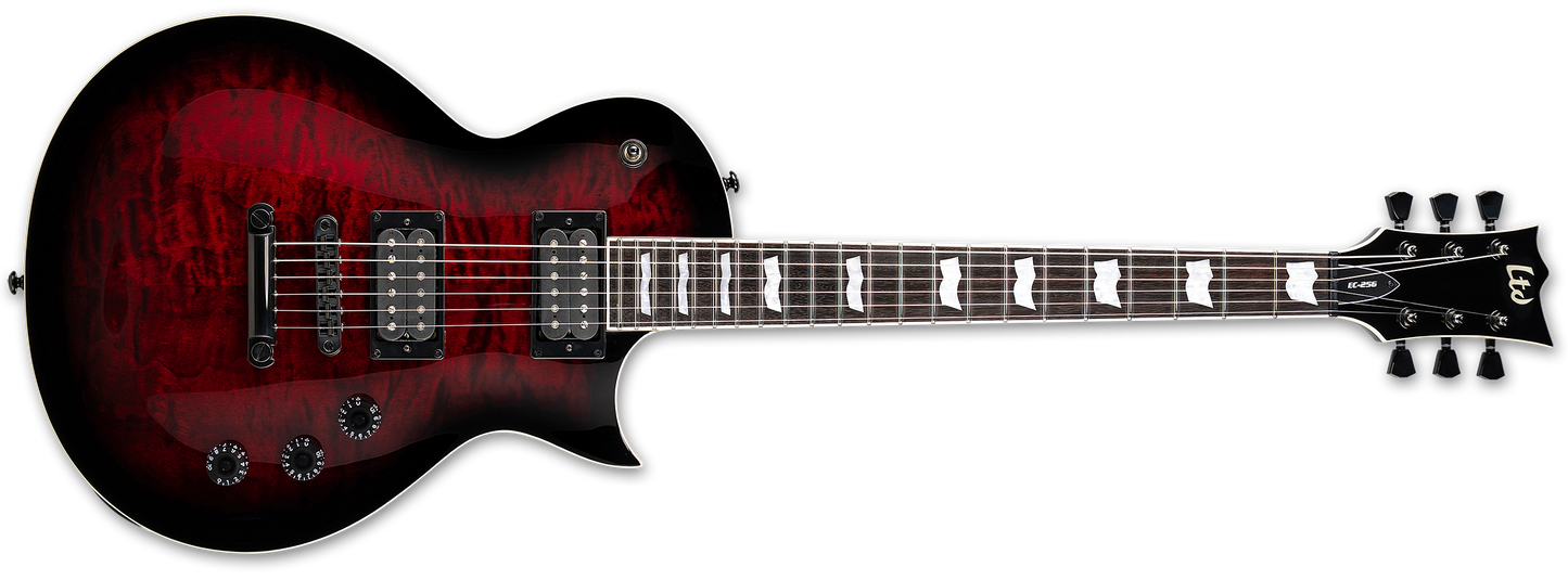 ESP - LTD EC-256 QM SEE THRU BLACK CHERRY SB