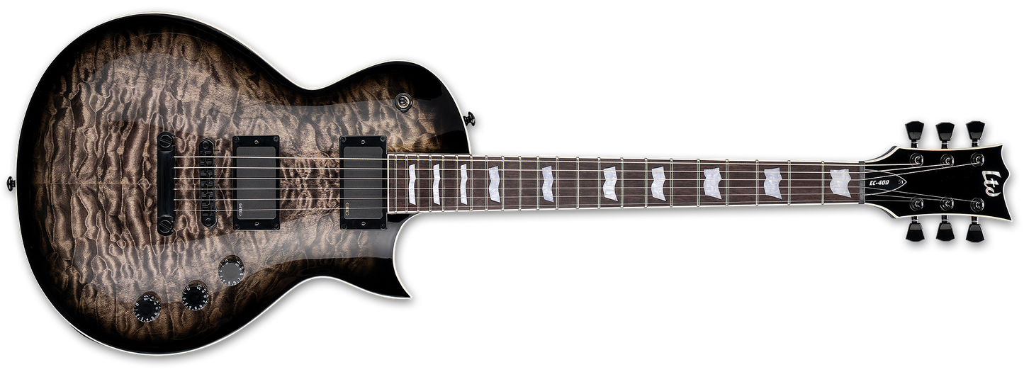 LTD EC-400 QM SEE THRU BLACK SUNBURST