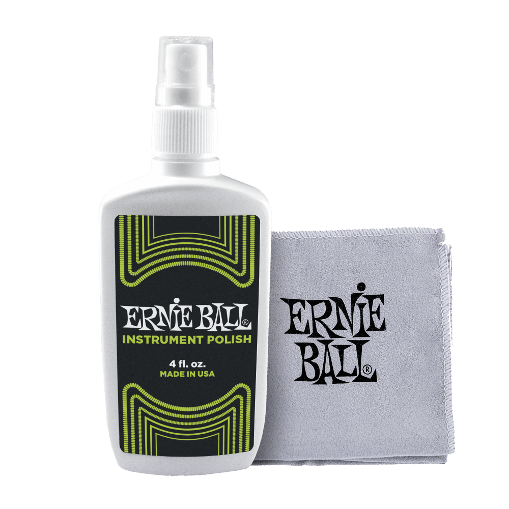 ERNIE BALL INSTRUMENT POLISH 4 OZ WITH CLOTH FRONT  VIEW