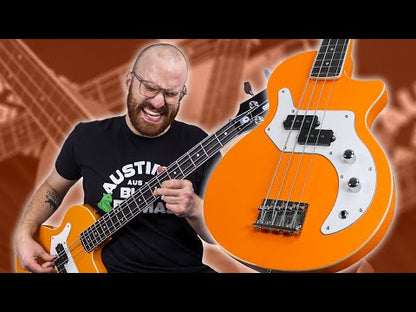 Orange Amps - O Bass: 4 string electric bass guitar in orange finish white binding