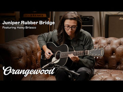 Orangewood Guitars Juniper Live Rubber Bridge Acoustic Electric Guitar Black Satin