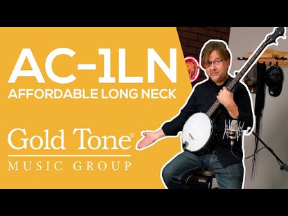 Gold Tone - AC-1LN: Long Neck Acoustic Composite 5-String Openback Banjo with Gig Bag