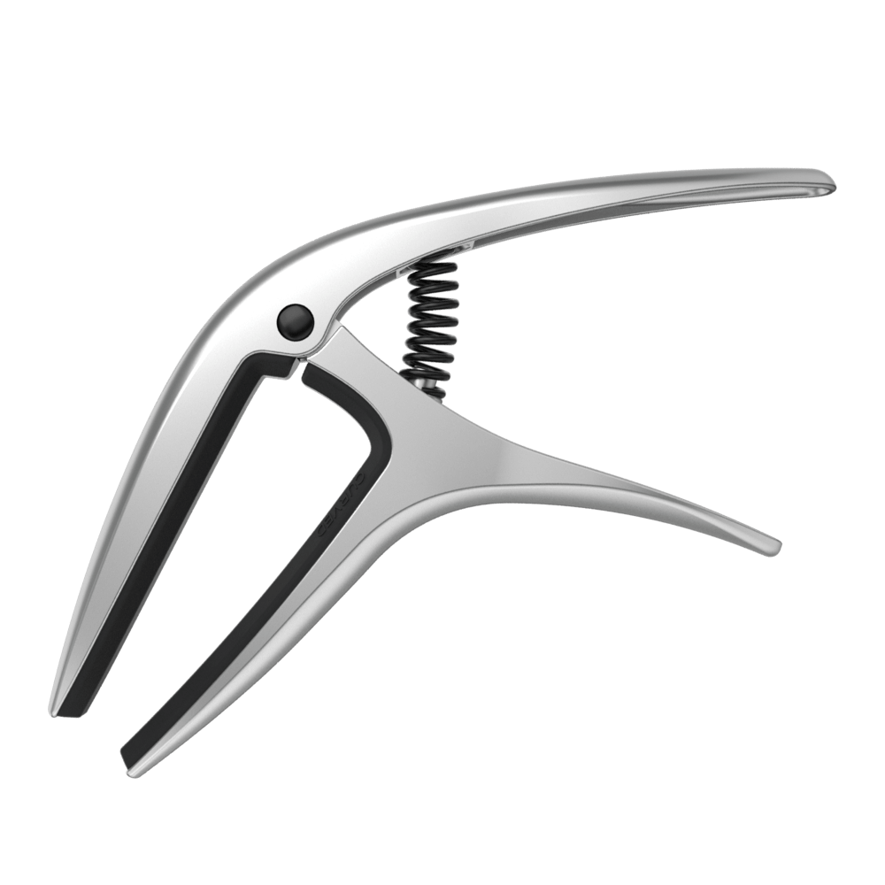  ERNIE BALL AXIS CAPO MAIN PRODUCT VIEW ON TRANSPARENT BACKGROUND SILVER