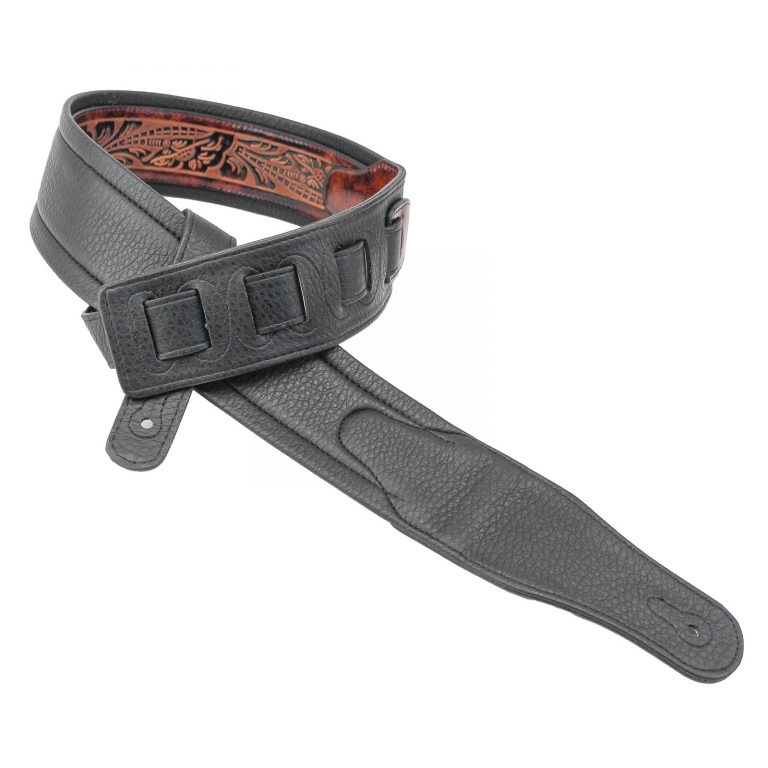 Walker & Williams - GB-101 Bourbon Brown Padded Leather Strap with Live Oak Pattern